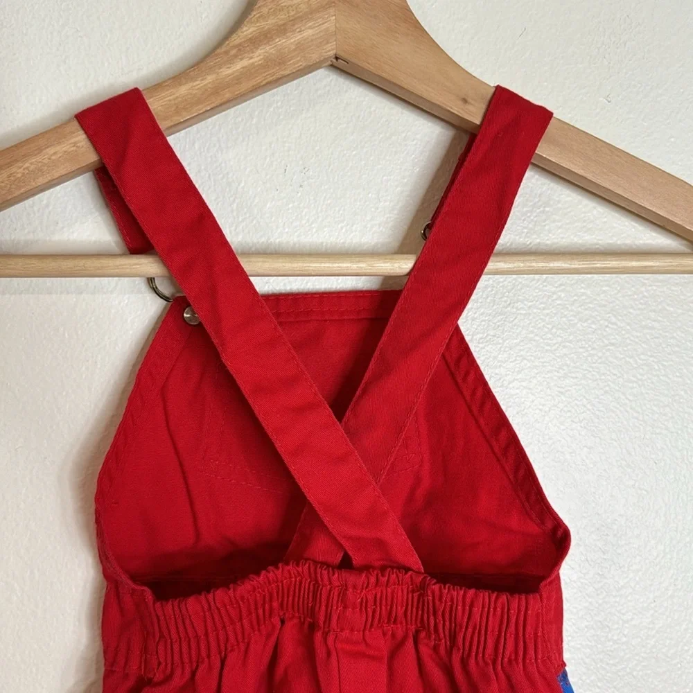 Vintage Oshkosh toddlers‎ color block overalls made in USA size 24 months